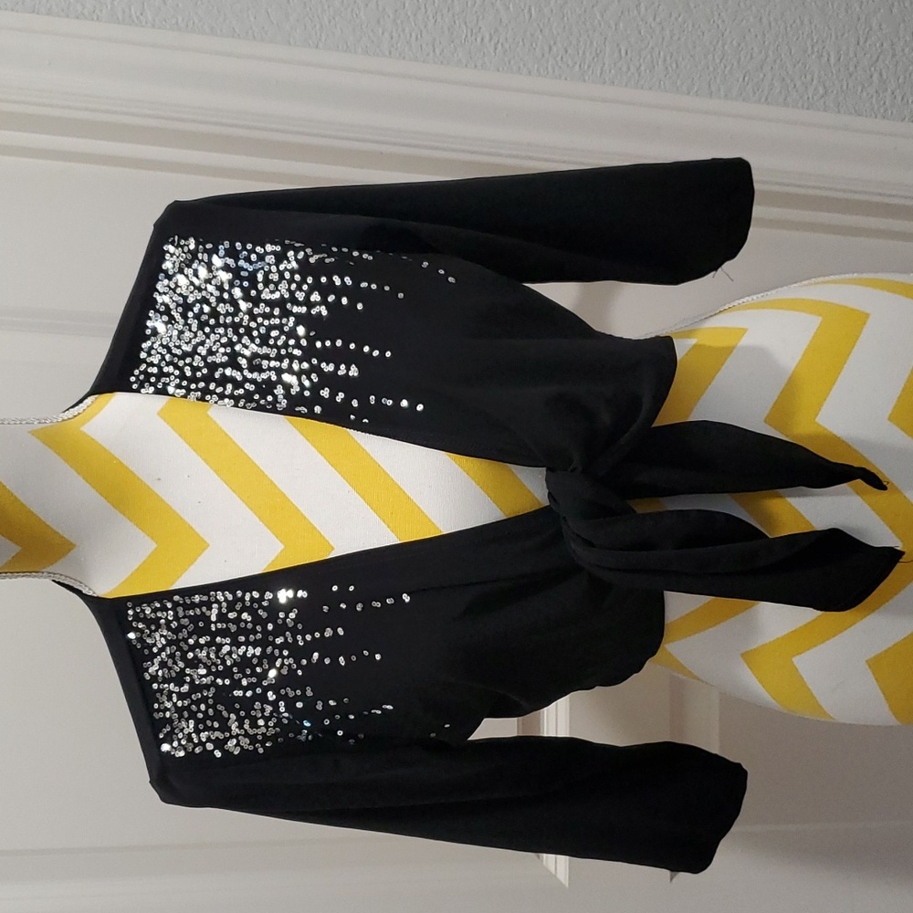 Women's black,sequins cropped shrug